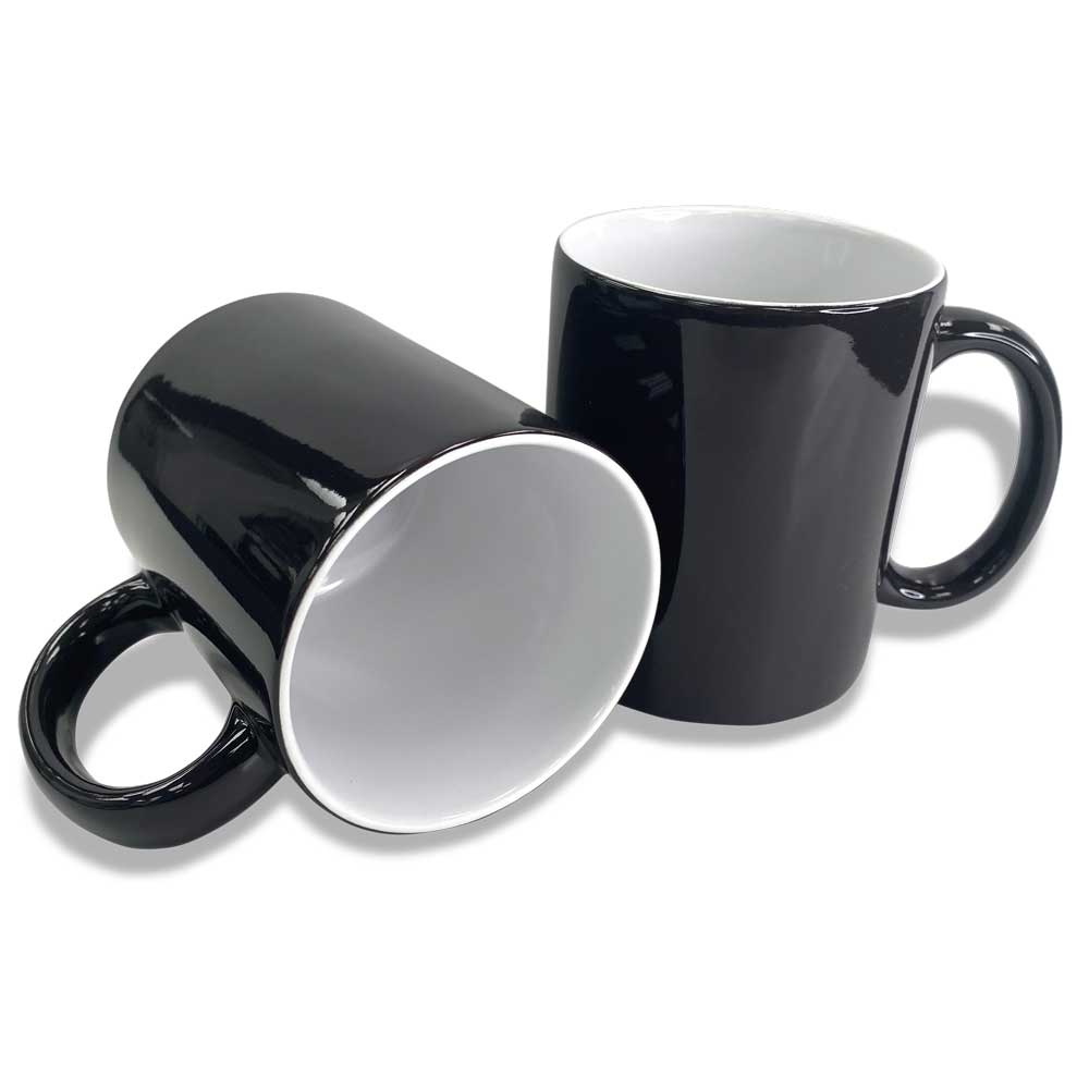 Professional Grade Sublimation Mug- Sublimation Series SILVER & GOLD Inner & Handle- Ceramic Sublimation Mugs With Individual White Gift Boxes 12 Pcs 11 oz 