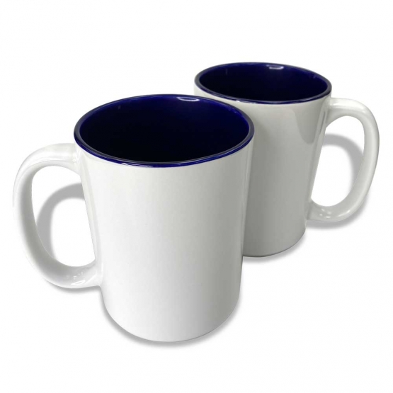 15oz Blue Two Tone Ceramic Sublimation Coffee Mug | Colman and Company