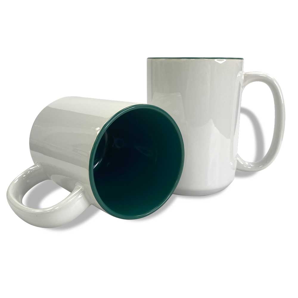 Yellow Two Tone Ceramic Sublimation Coffee Mug 15oz