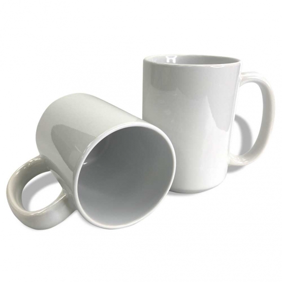 15oz White Ceramic Sublimation Coffee Mug | Colman and Company