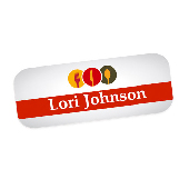 1"x3" Name Badge FR Plastic (metal pin excluded) - Unisub