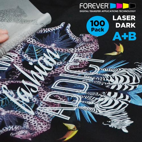 Forever Laser Dark 2-Step with B-PAPER Pro | Transfer Paper 11 x 17 / 100Pk : Garment Printer Ink