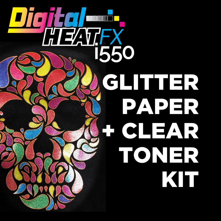 i550 Glitter Kit i550 EZ Peel Glitter Paper Kit A & B (100ct) & Clear