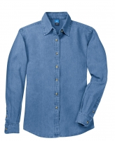 Port & Company &#174; Ladies Long Sleeve Value Denim Shirt