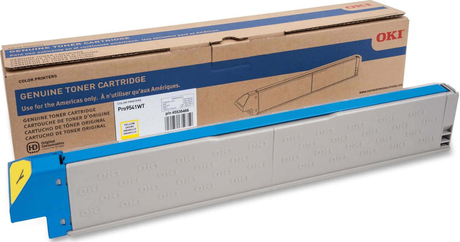 OKI Pro9541WT Printer Toner Yellow Colman and Company