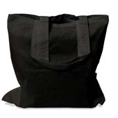 Black Cotton Tote Bag 15" x 16"