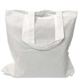 White Cotton Tote Bag 15" x 16"