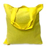 Yellow Cotton Tote Bag 15" x 16"