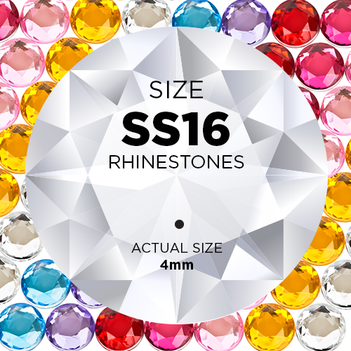 Ss16 Color Exquisito Ab Strass Hotfix Cristal De Cristal Plano 3a
