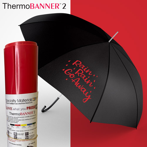 Red ThermoBANNER2 HTV Heat Transfer Vinyl - Polyester Backing