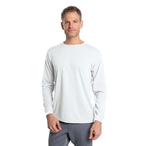 Hooper Adult Cotton Long Sleeve T-shirt - White