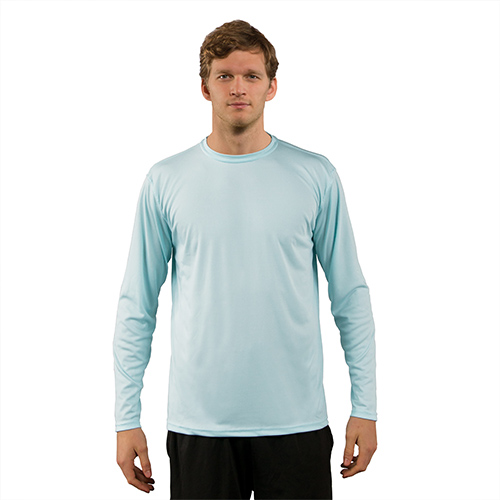 Arctic Blue M Long Sleeve Solar Men's T-Shirt - Vapor Apparel
