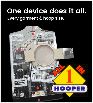 One Device does it all. Every Garment & Hoop Size
