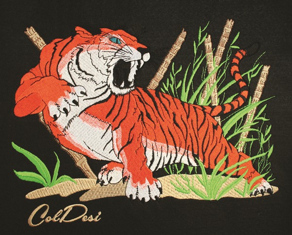 Tiger Embroidery Digitizing 