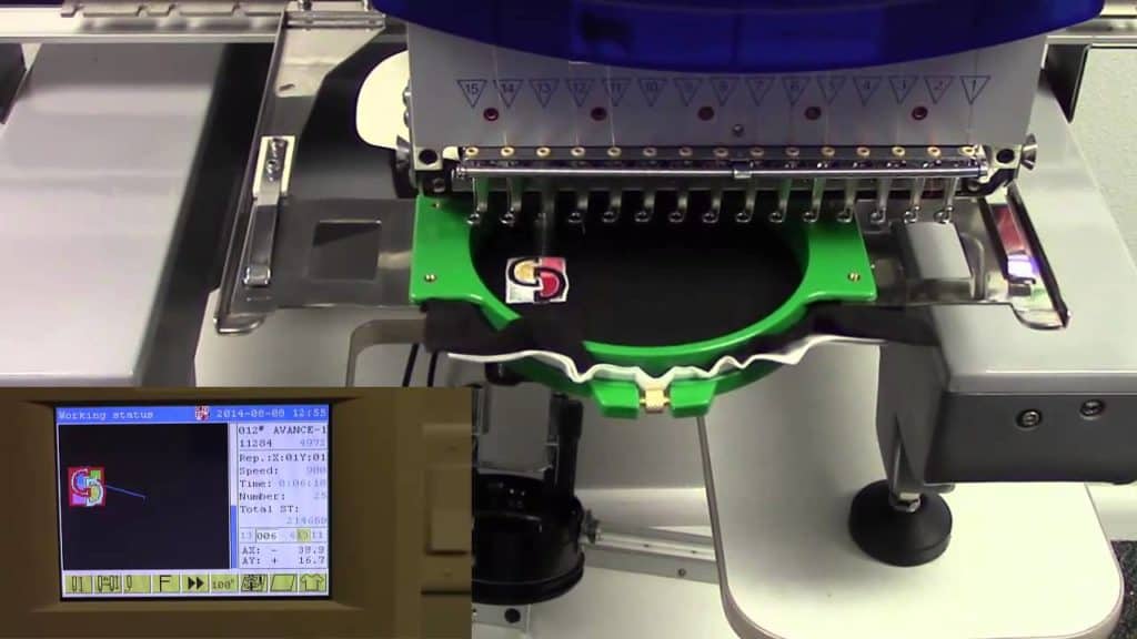 image of machine demonstrating an embroidery business at home