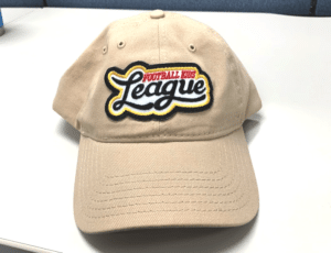 baseball cap showing a ptach on it