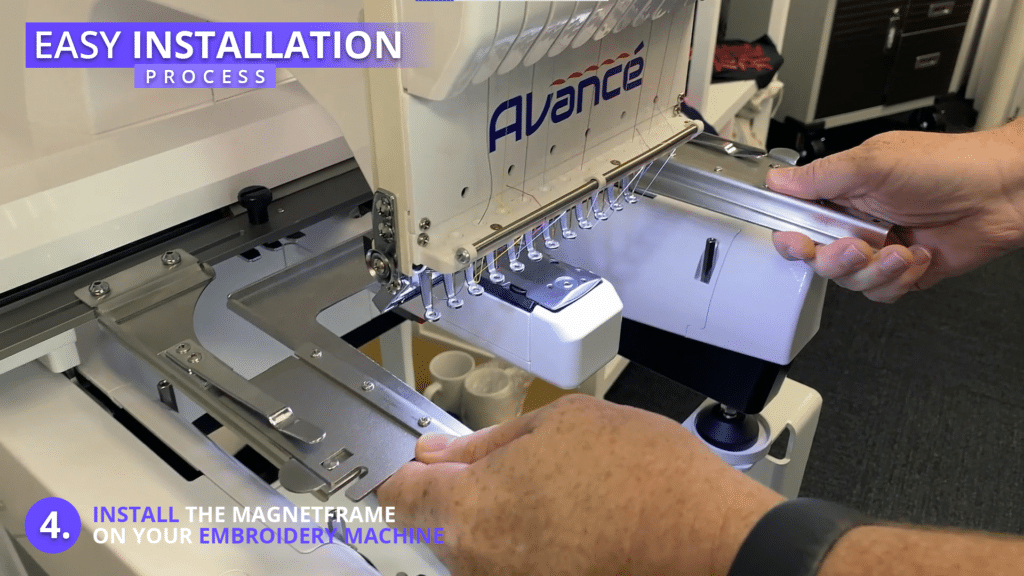 Step 4: Install the MagnetFrame on Your Embroidery Machine