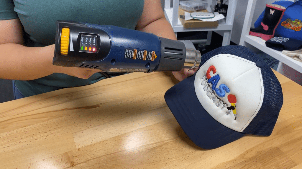 Use heat gun to clean up and finish off your project.