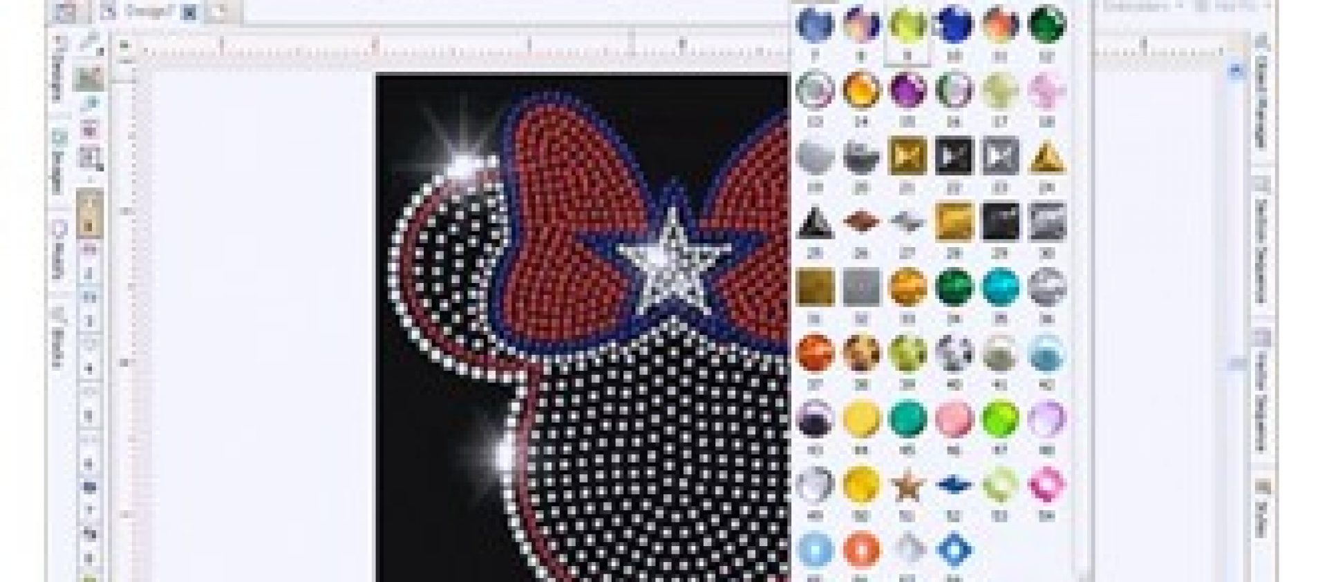 how to create rhinestone template from art