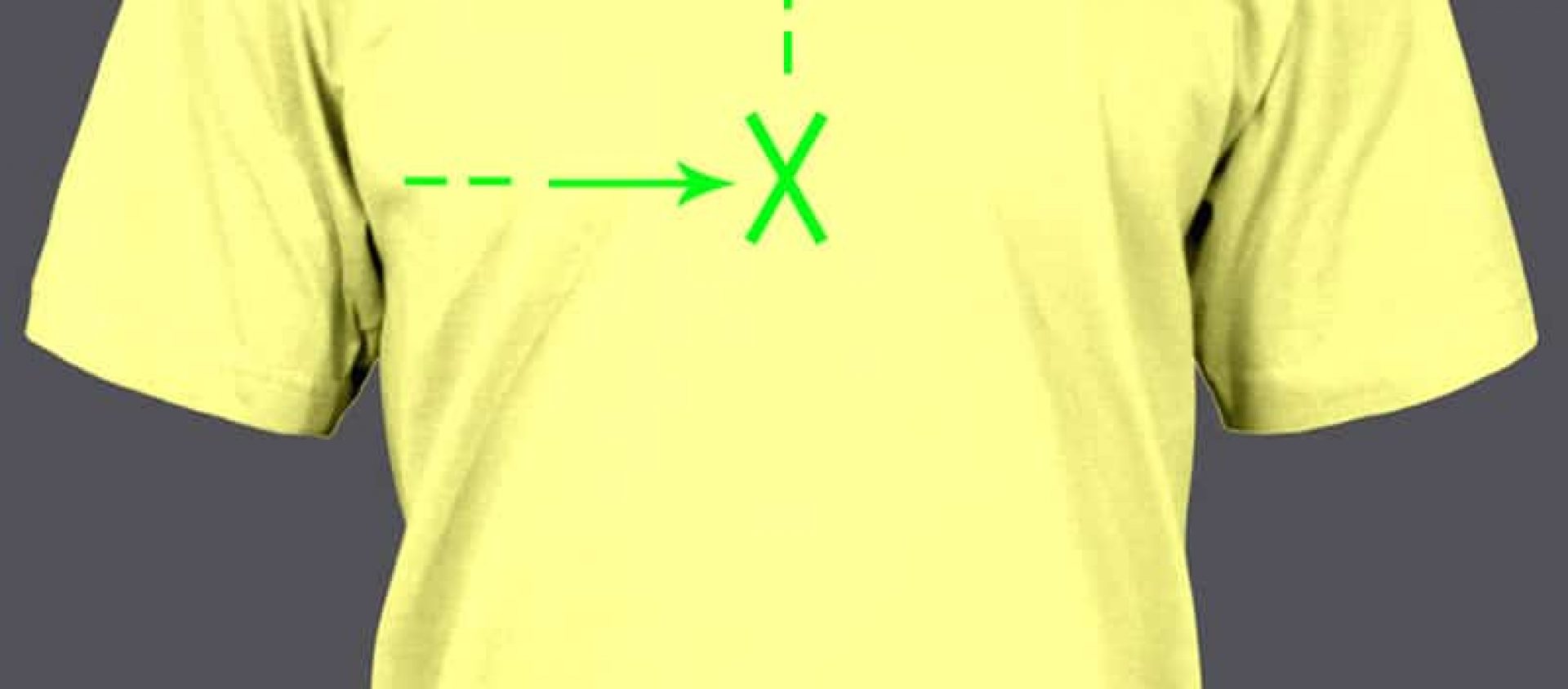 image of full front t-shirt placement for heat transfers