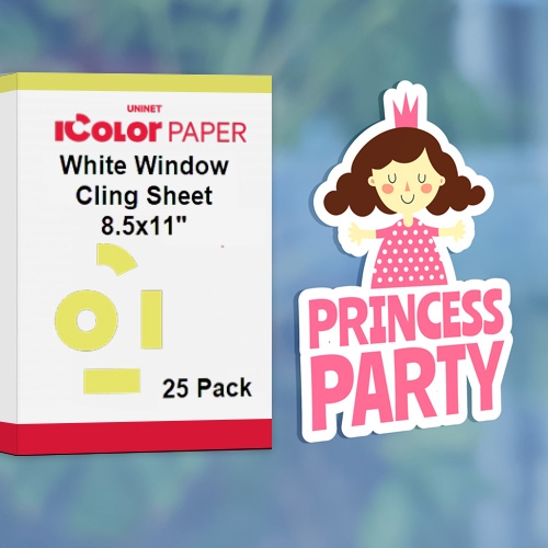 IColor White Window Cling Sheet 8 1/2 in x 11 in (216 x 279mm) (25ct ...
