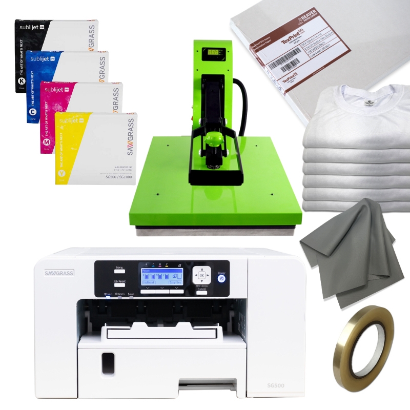 Sublimation Printer Bundle Starter Package, heat, mug press, and embroidery  machine